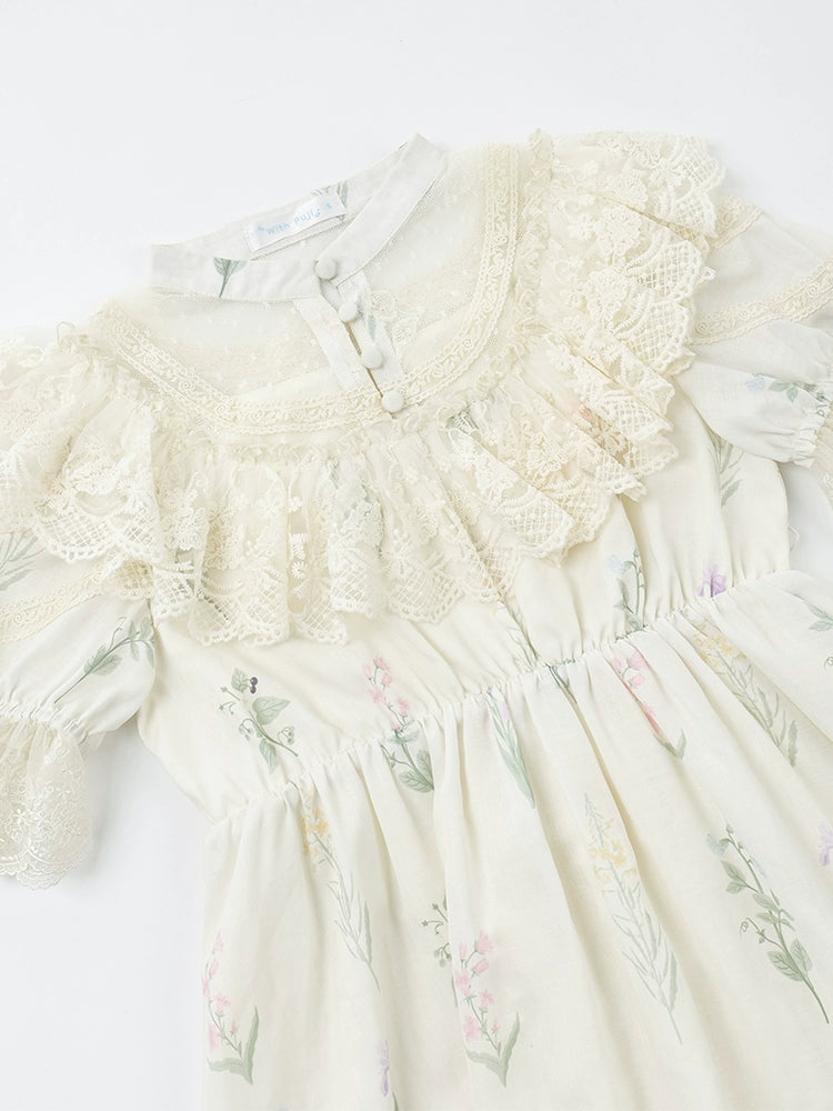 Ethereal Garden Mint Blossom Elegance Dress