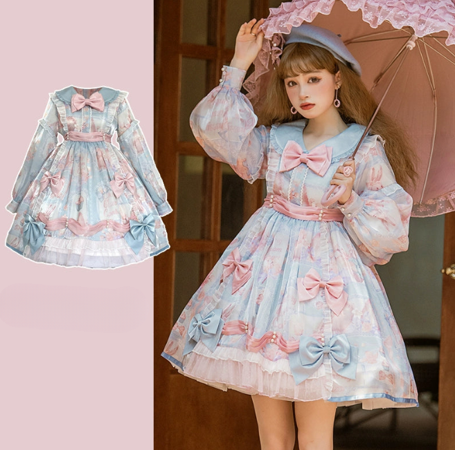 Cotton Candy Pastel Lolita Dress