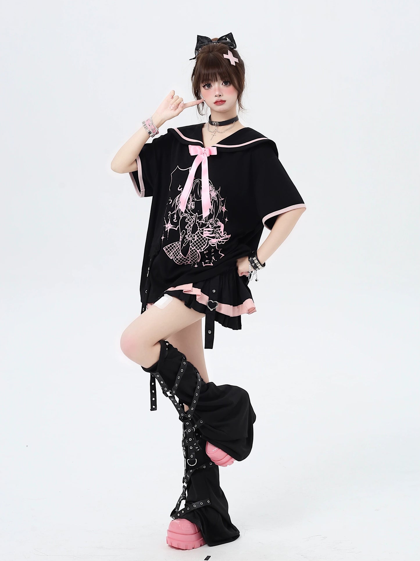 Kawaii Manga Graphic Sailor Top