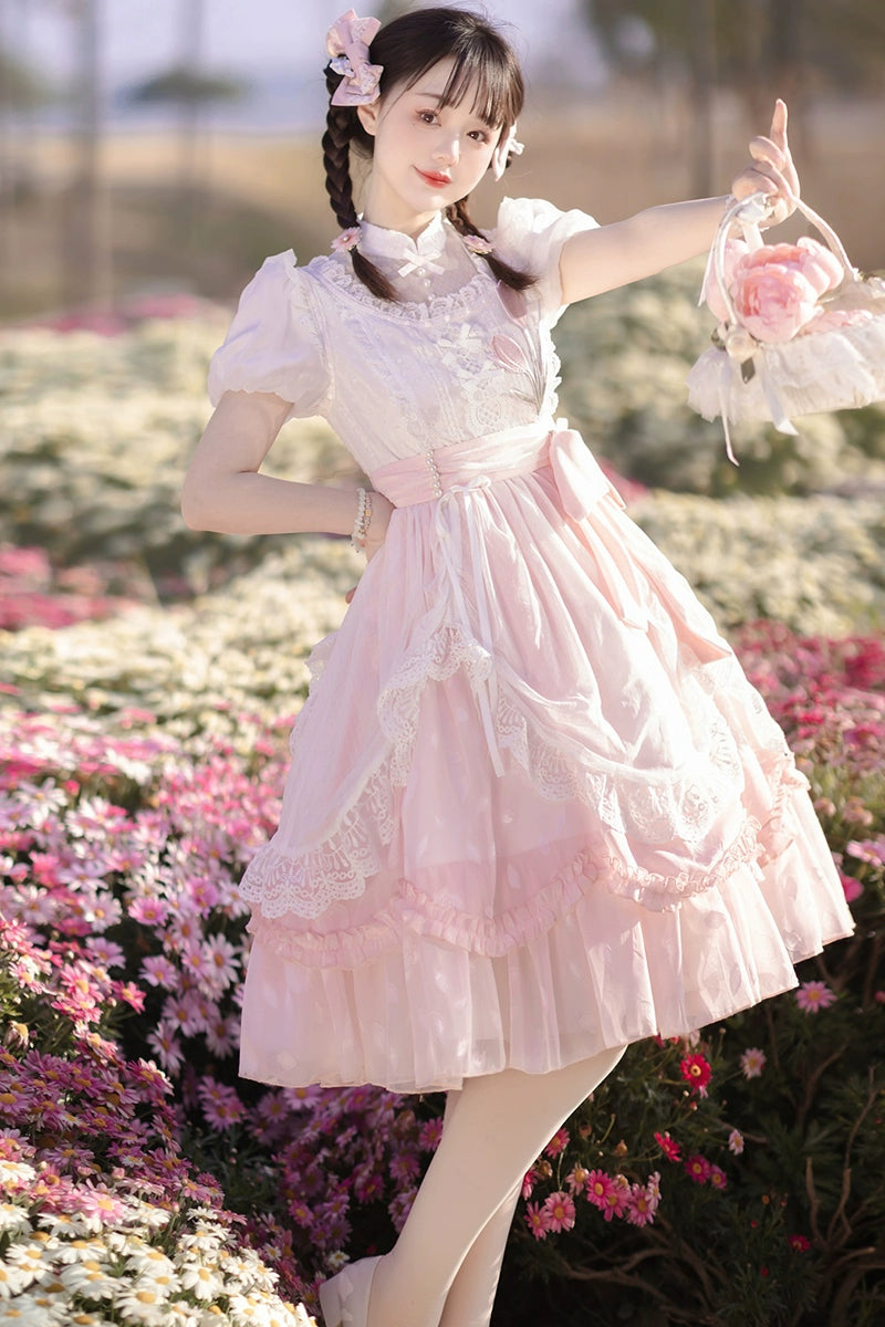 Blushing Garden Pastel Pink Princess Dress