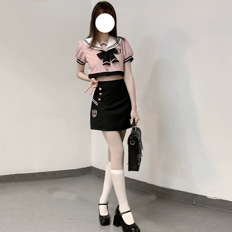 Pink Sailor Schoolgirl Set