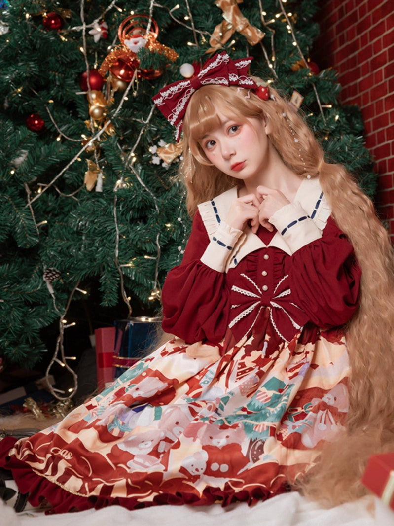 Holiday Cheer Red Lolita Dress