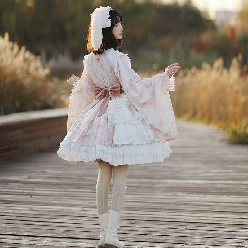 Big Bow Sakura Kimono-Style Lolita Dress