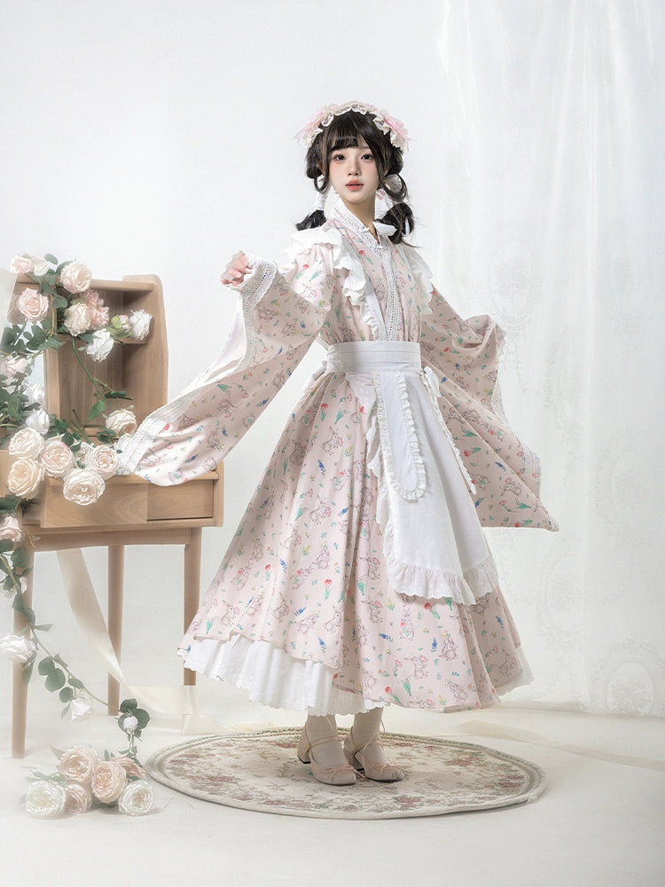 Japanese-Style Pink Maid Dress