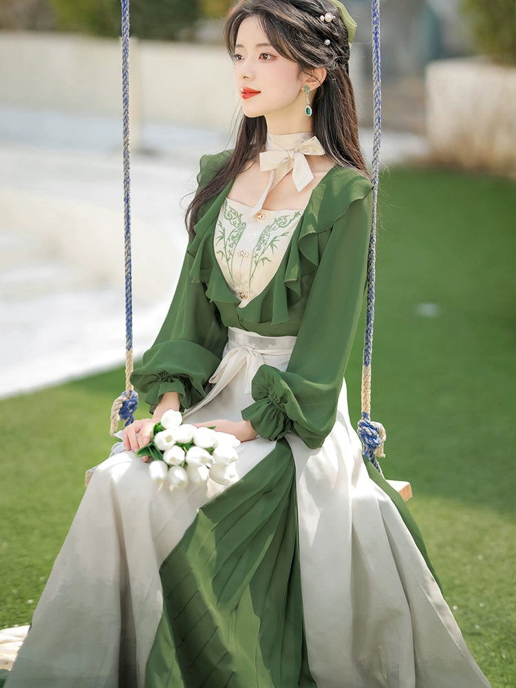 Emerald Garden Elegance Dress