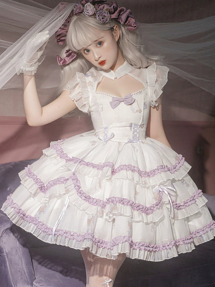 Lilac Melody Ruffle Dress