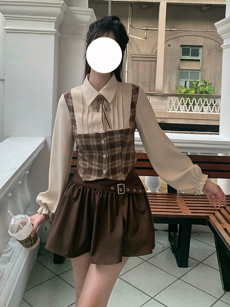 Vintage Scholar Plaid Ensemble