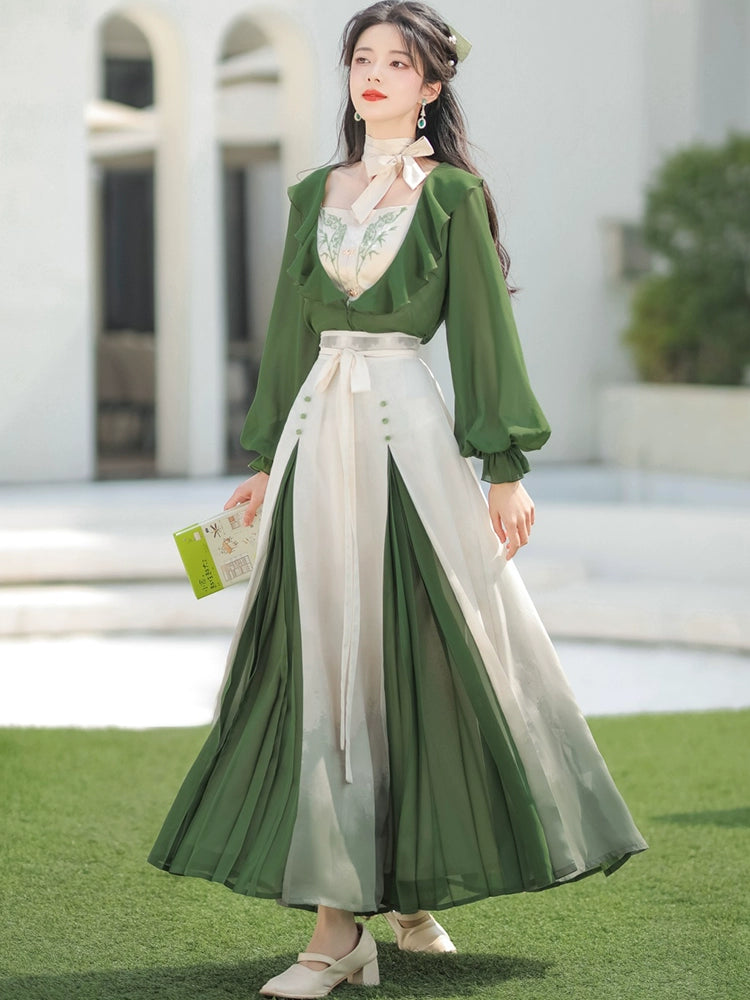 Emerald Garden Elegance Dress