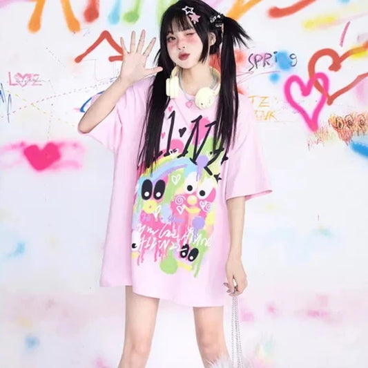 Kawaii Graffiti Oversized T-shirt