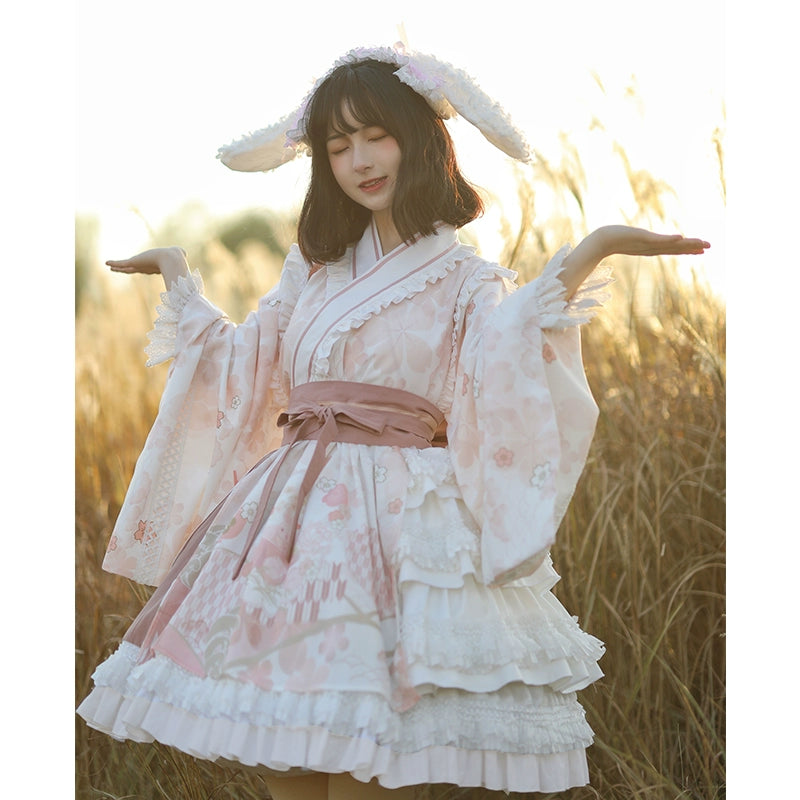 Big Bow Sakura Kimono-Style Lolita Dress