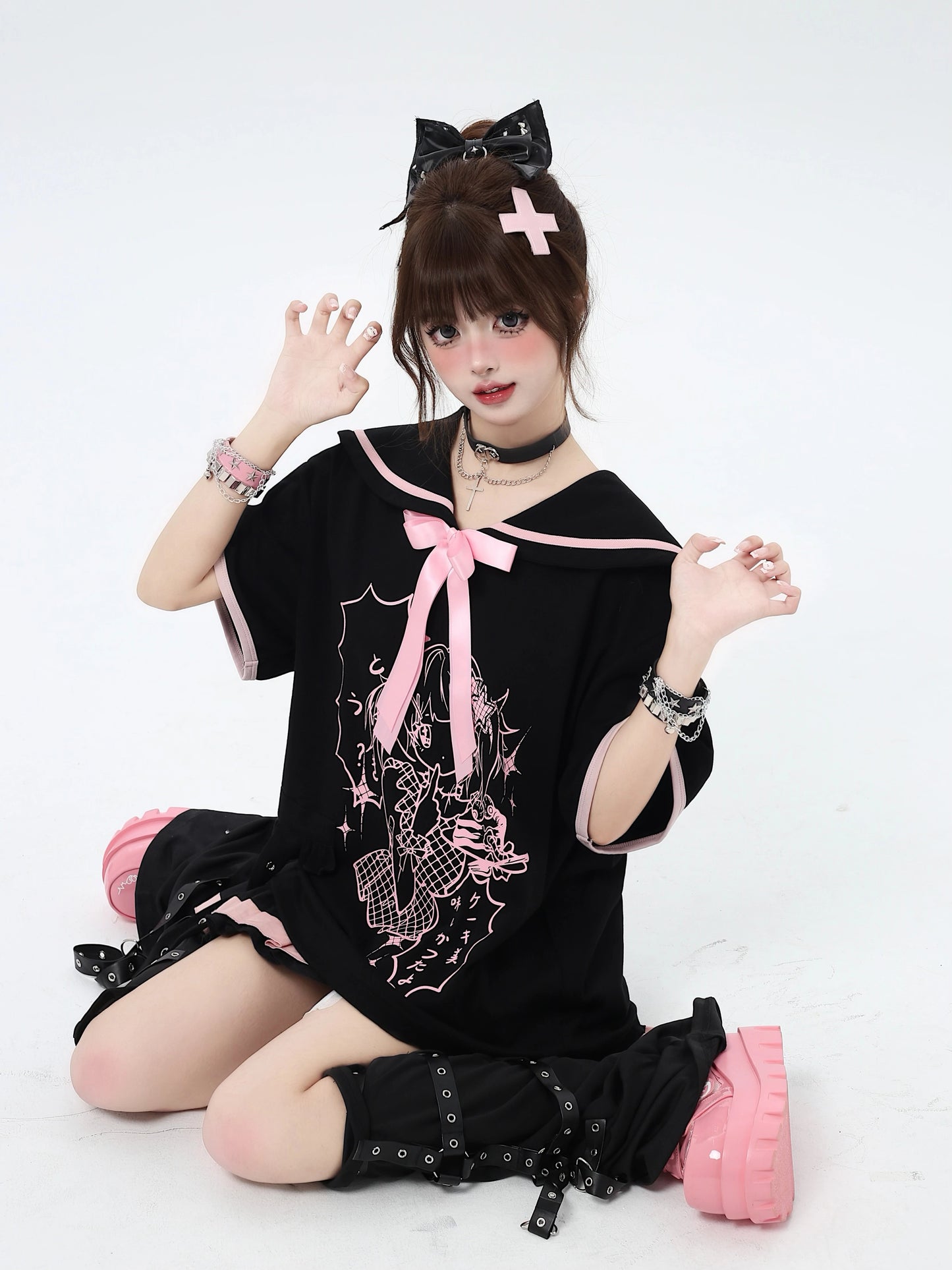 Kawaii Manga Graphic Sailor Top