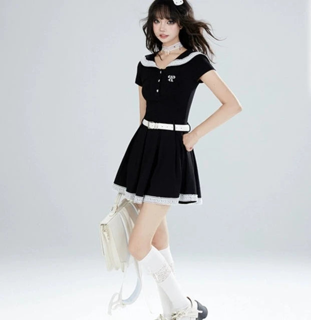 Black Sailor Collar Dress