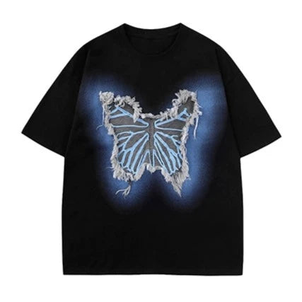 Butterfly Grunge Oversized T-Shirt