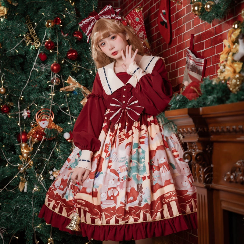 Holiday Cheer Red Lolita Dress