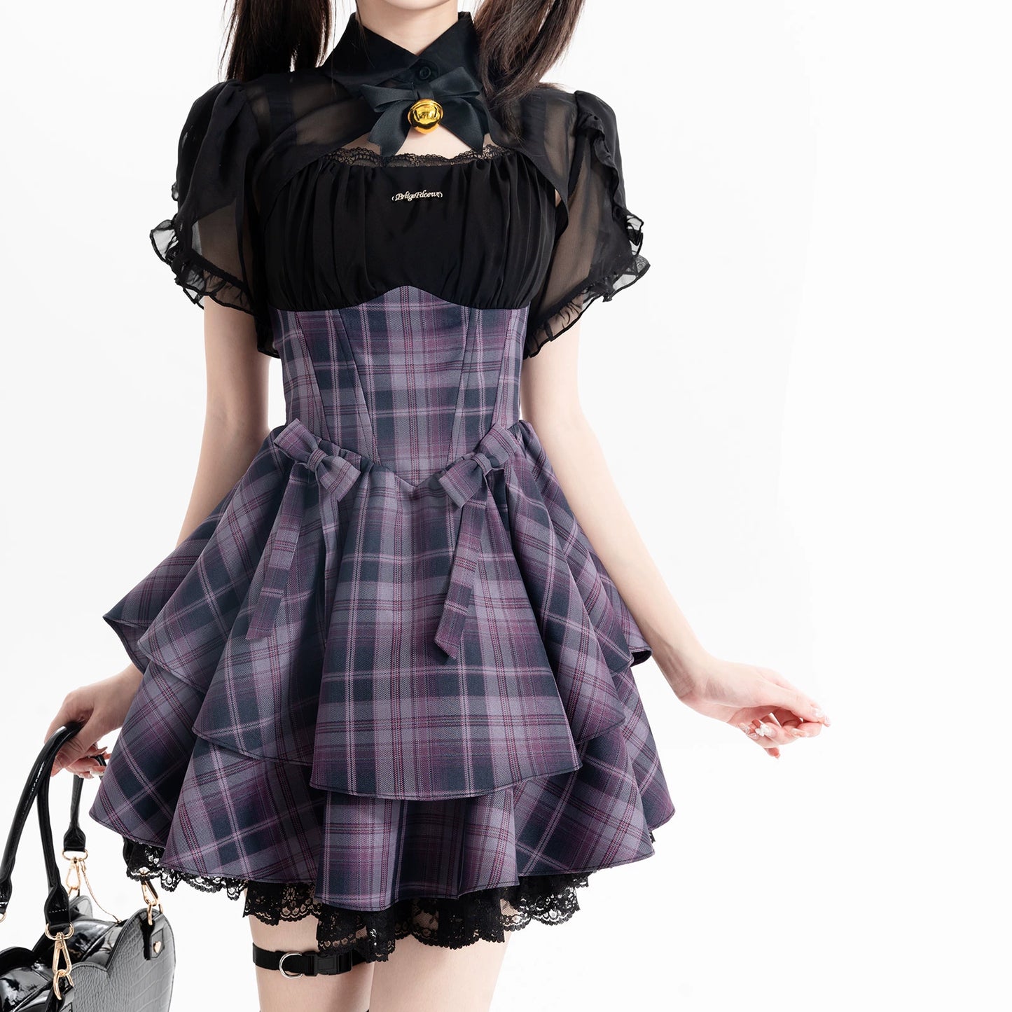 Mystic Midnight Checkered Dress