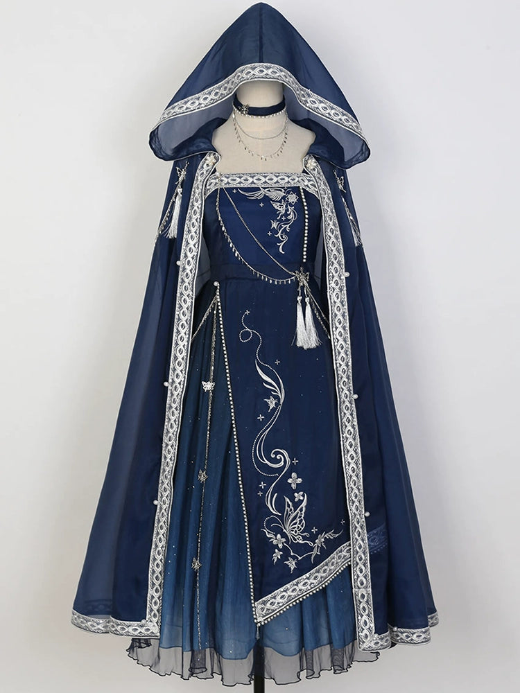 Moonlit Night Sorceress Blue Dress