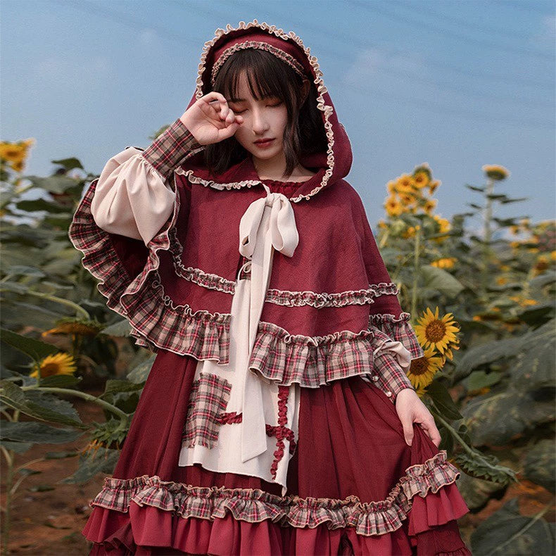 Vintage Burgundy Maiden Dress