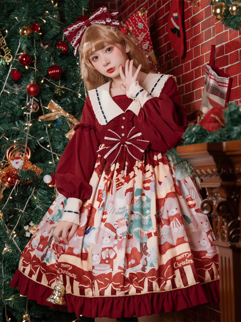 Holiday Cheer Red Lolita Dress