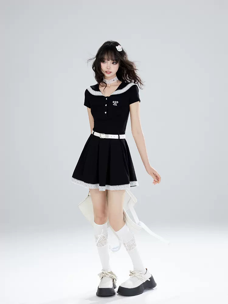 Black Sailor Collar Dress