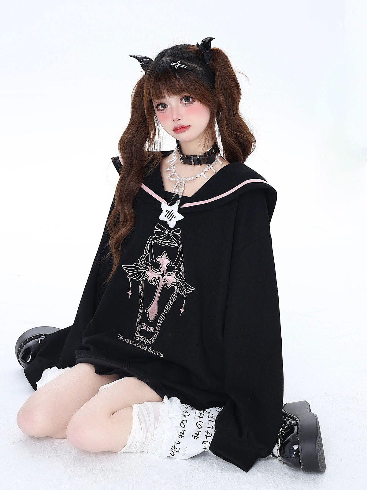 Gothic Cross Sailor Top