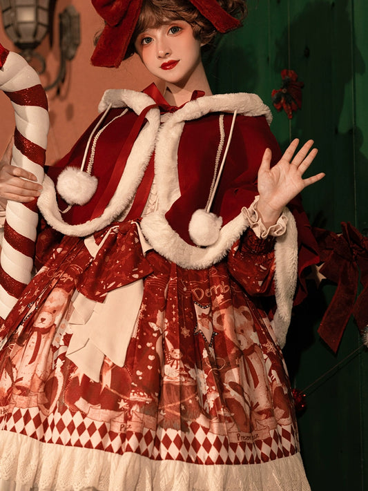 Red White Lace Sweet Lolita Dress