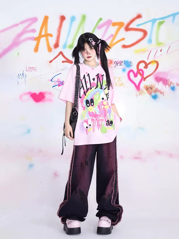 Kawaii Graffiti Oversized T-shirt