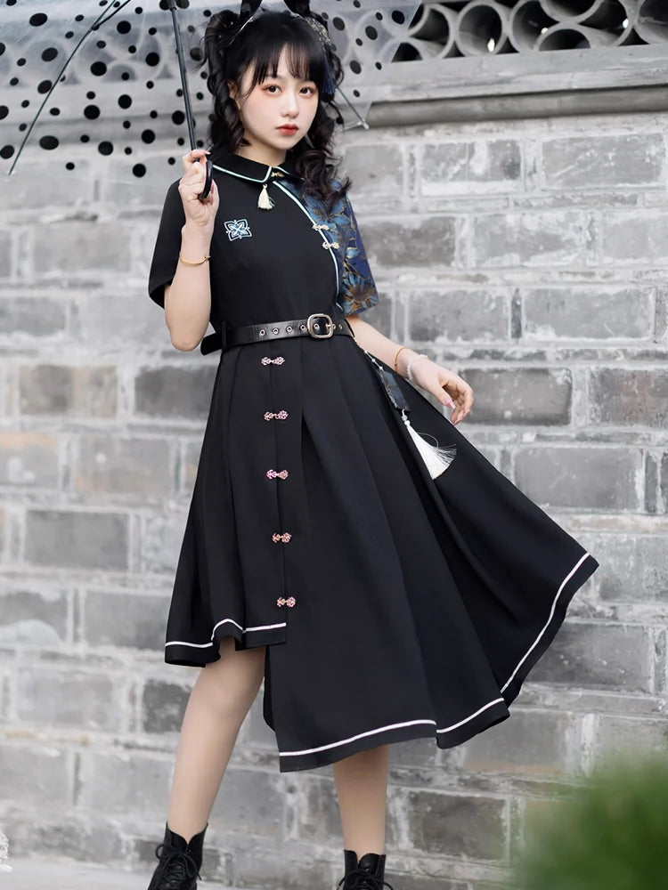 Gothic Qipao Mystic Shadow Dress