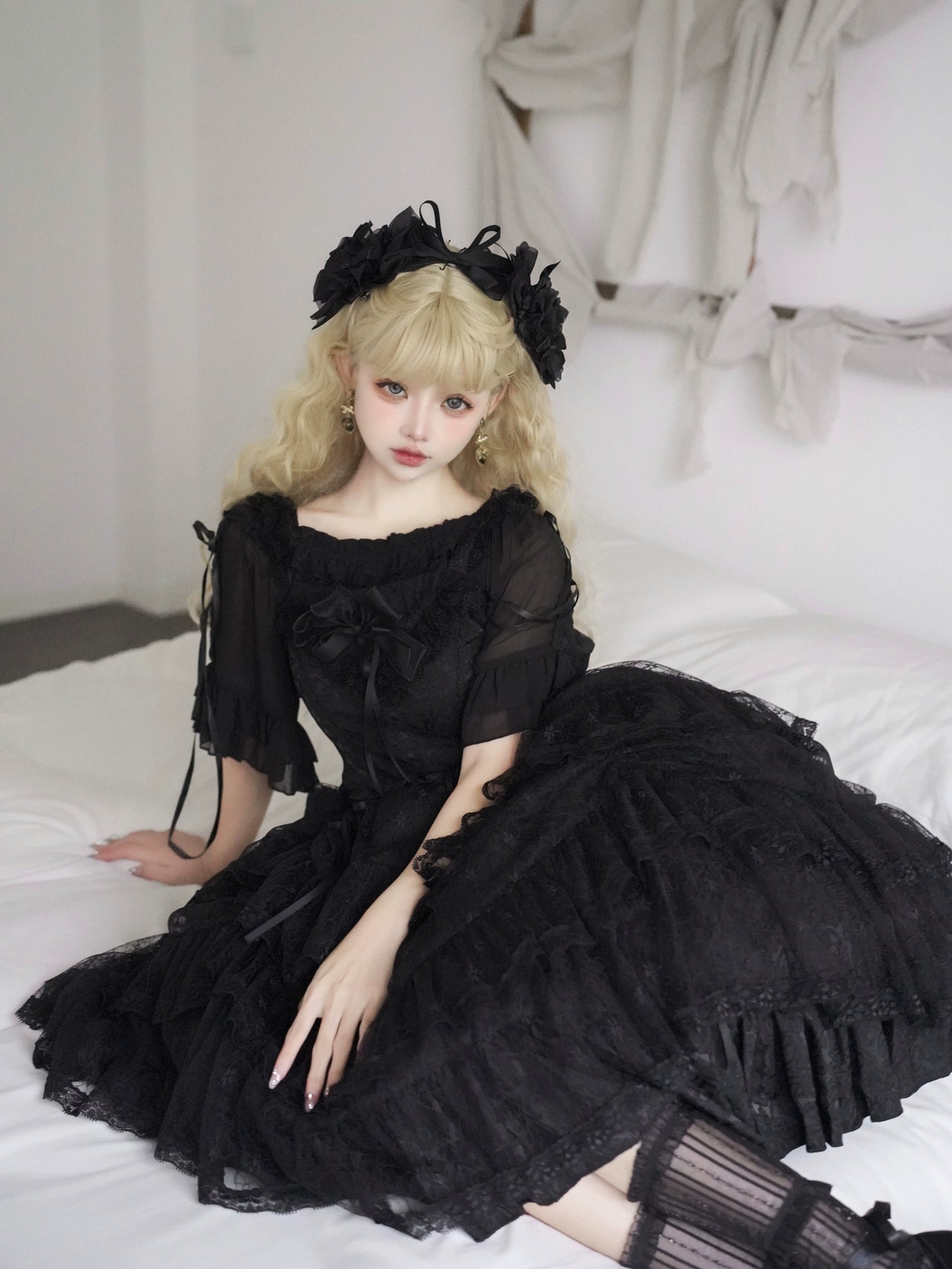 Nocturnal Lace Lolita Dress