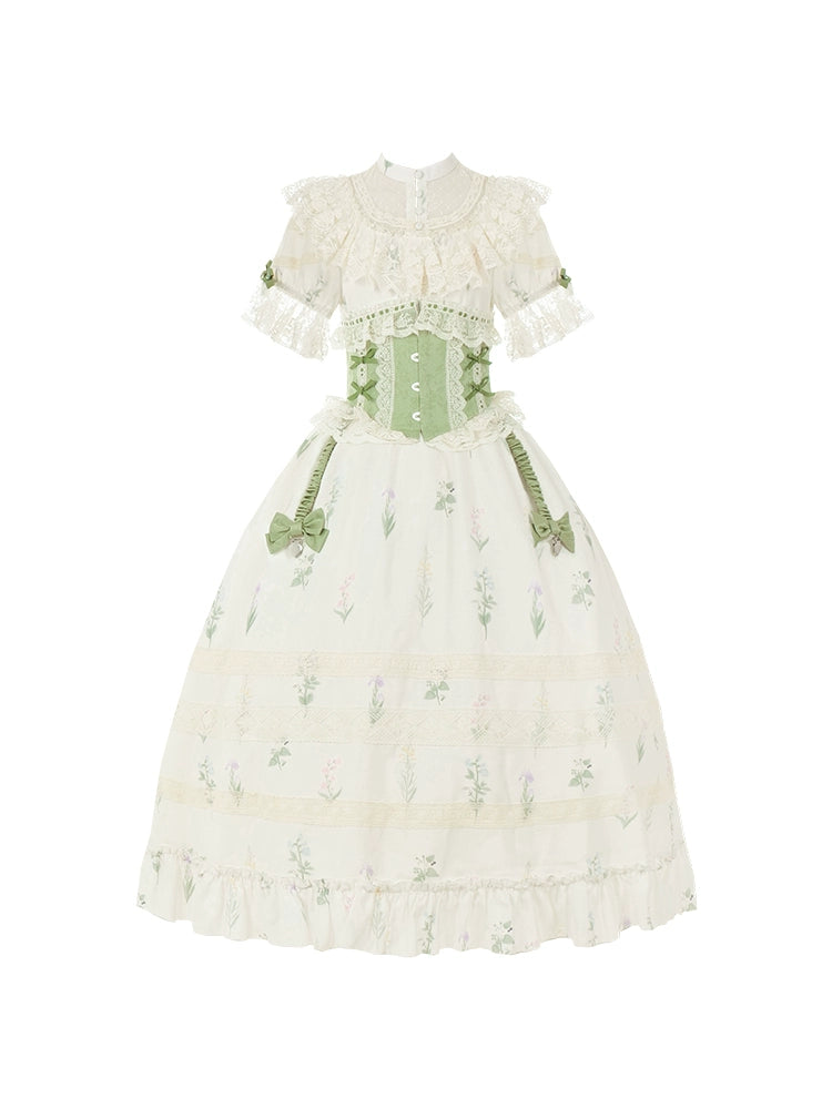 Ethereal Garden Mint Blossom Elegance Dress