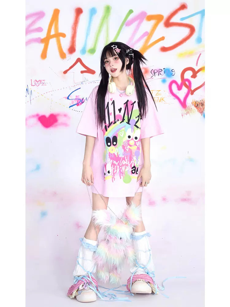 Kawaii Graffiti Oversized T-shirt