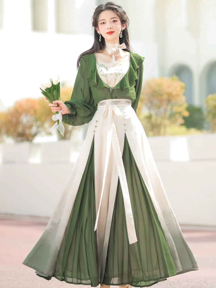 Emerald Garden Elegance Dress