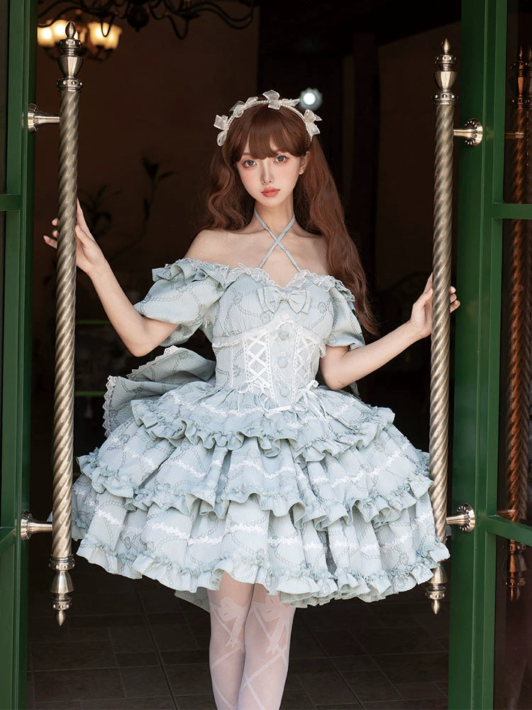 Celestial Charm Princess Ruffle Dress