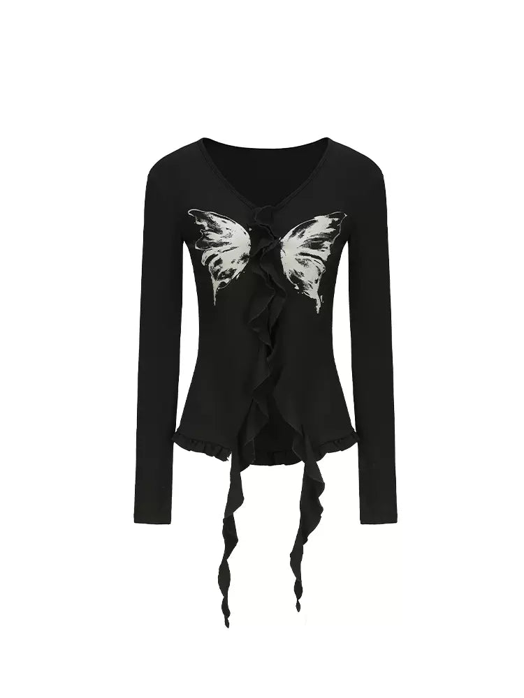 Dark Fairy Butterfly Top