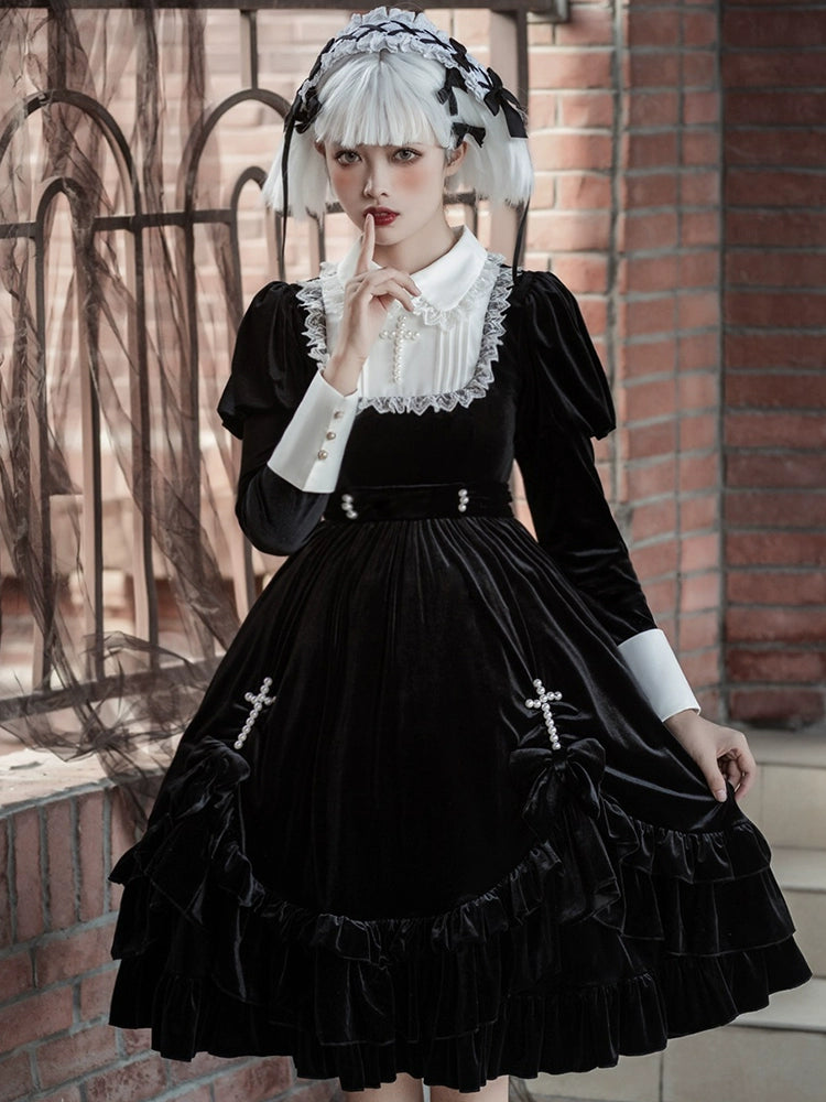 Gothic Velvet Cross Dress