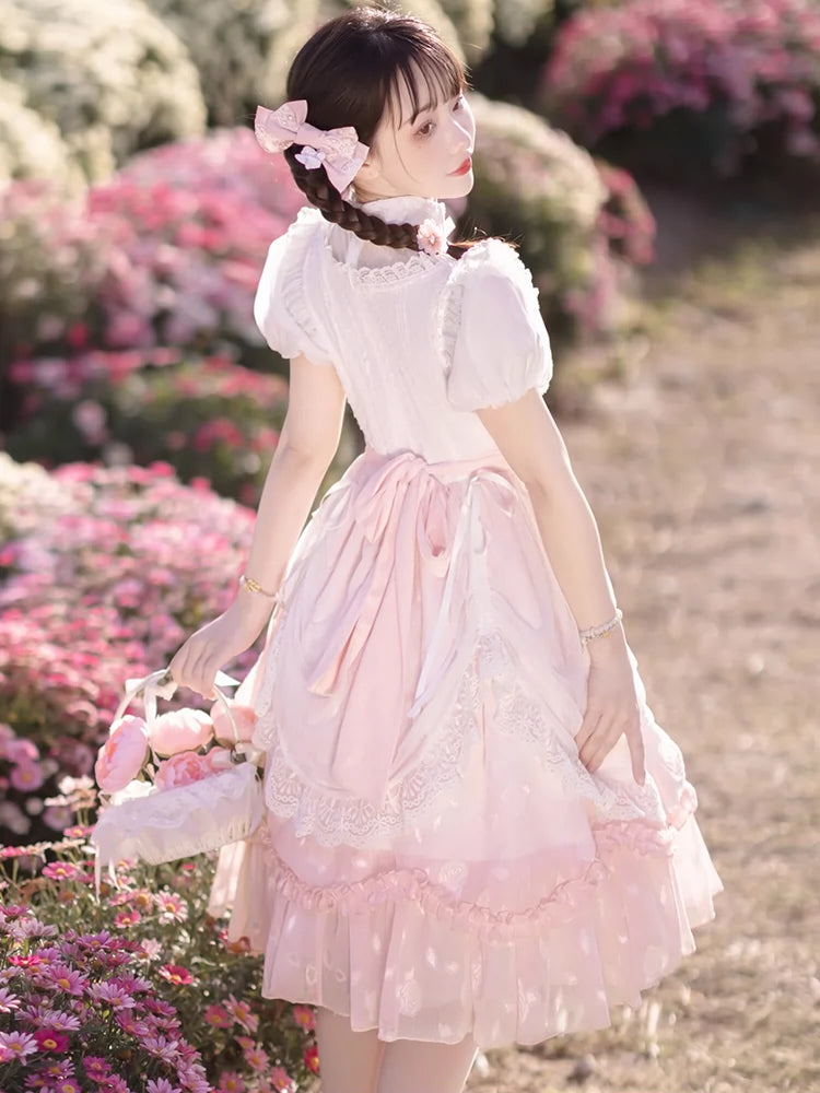 Blushing Garden Pastel Pink Princess Dress