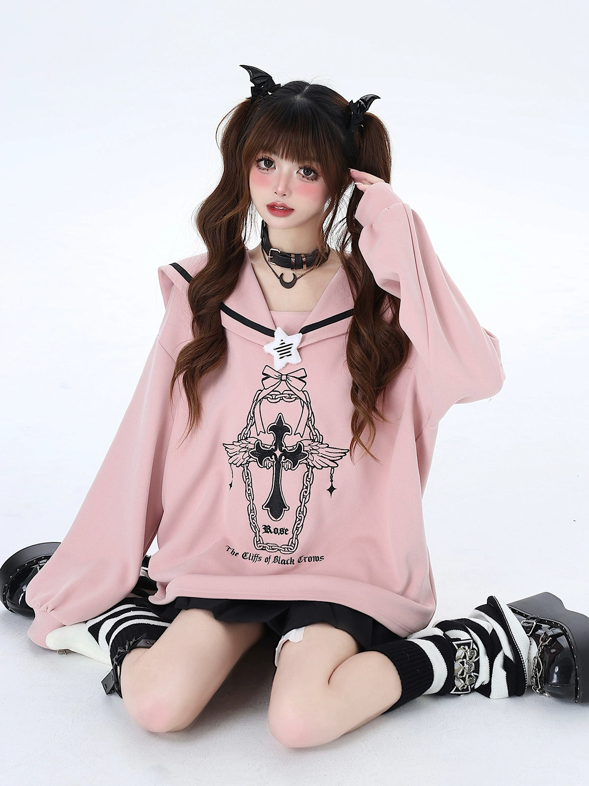 Gothic Cross Sailor Top