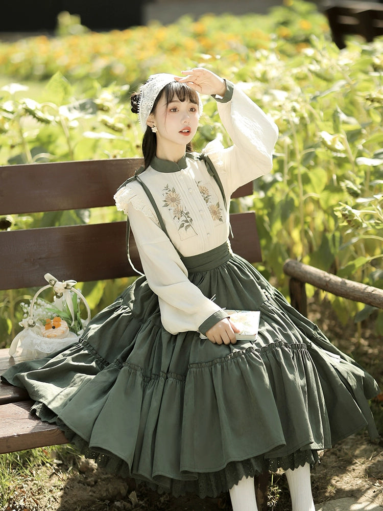 Sunflowers Embroidery Lolita Dress