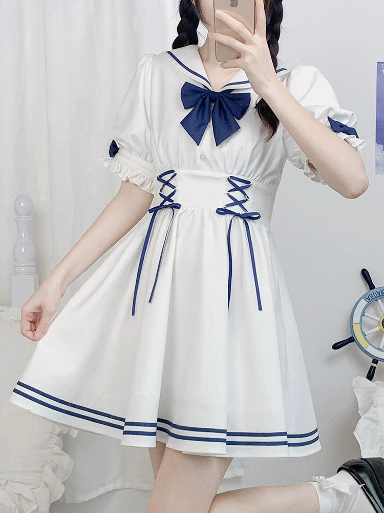 Maritime Blue Charm Sailor Dress