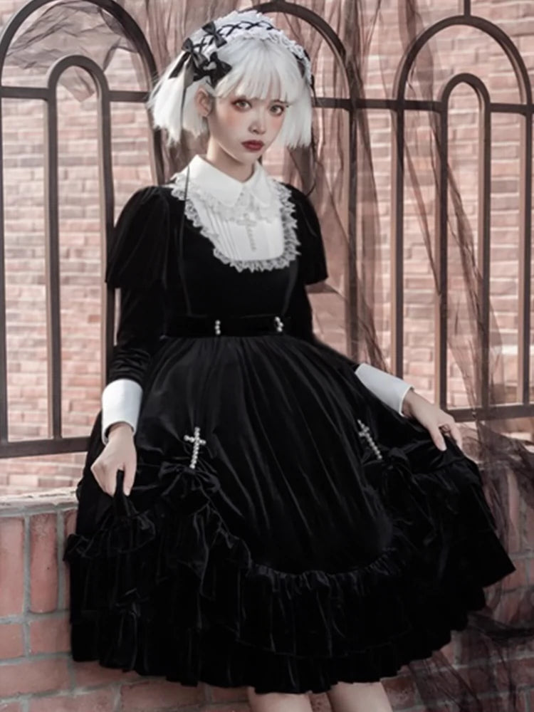 Gothic Velvet Cross Dress