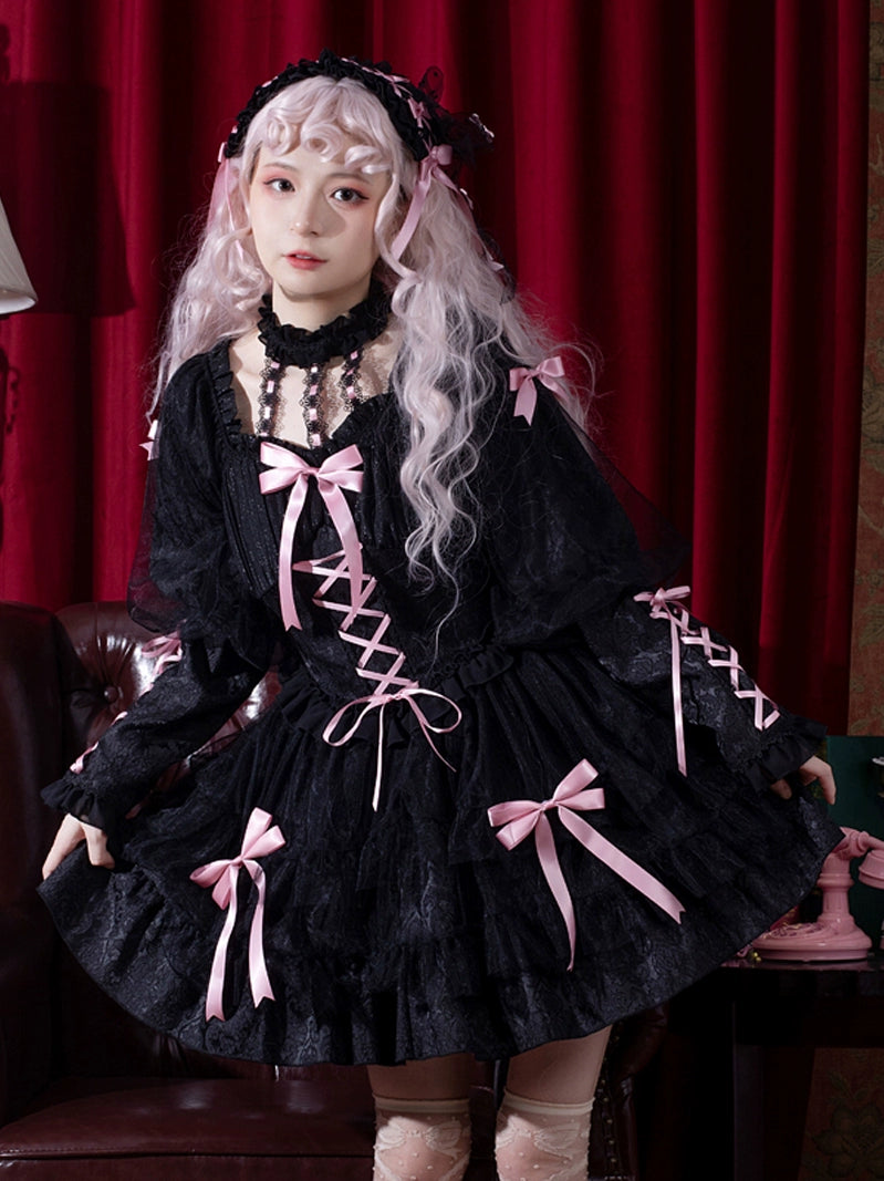 Pink Noir Dream Lolita Dress