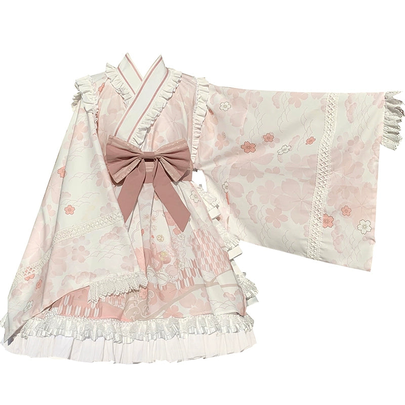 Big Bow Sakura Kimono-Style Lolita Dress