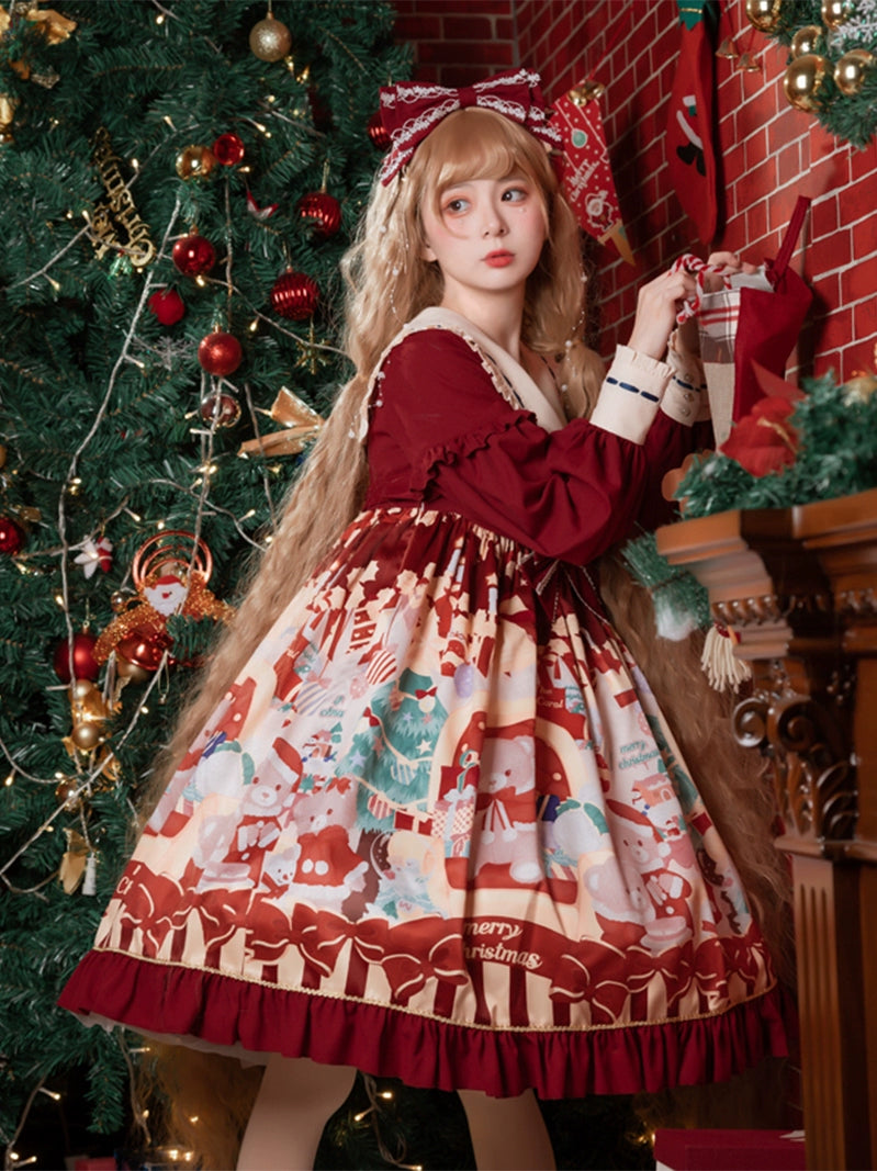 Holiday Cheer Red Lolita Dress