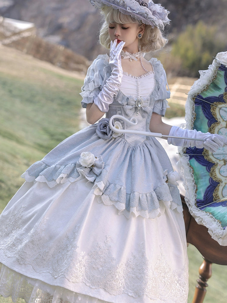 Frosted Victorian Belle Snowy Dress