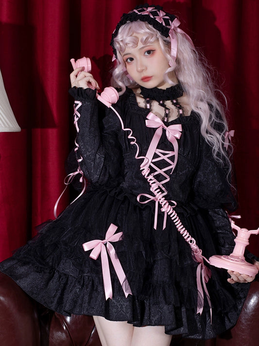 Pink Noir Dream Lolita Dress