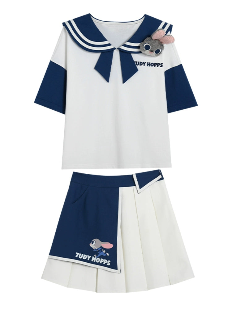 Navy Collars College Style Fashion Set