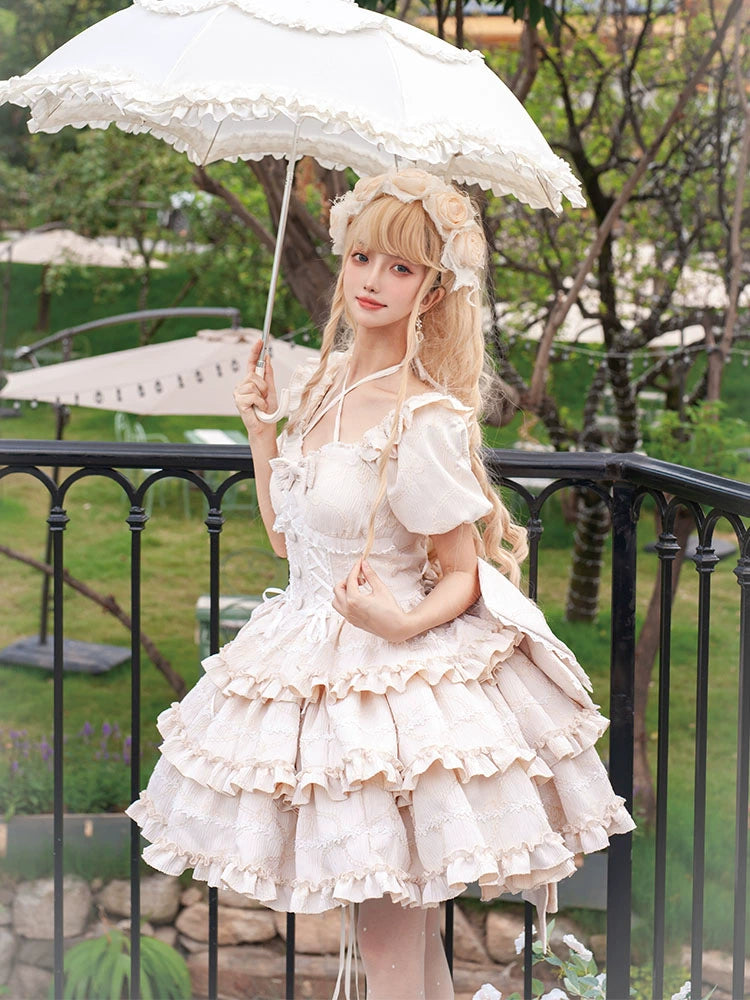 Celestial Charm Princess Ruffle Dress