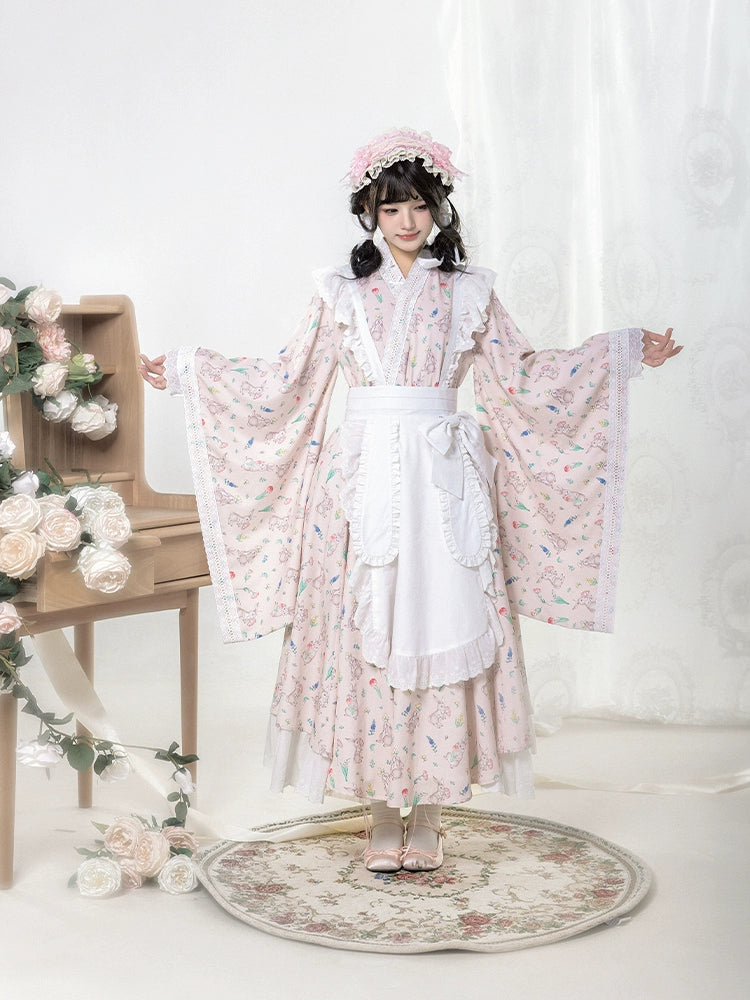 Japanese-Style Pink Maid Dress