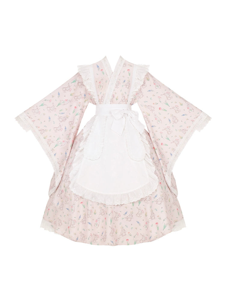 Japanese-Style Pink Maid Dress