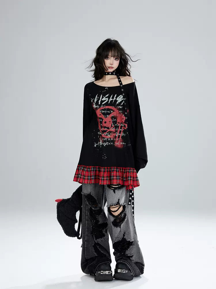 Dark Punk Skull Top