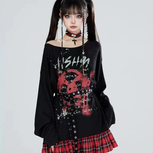 Dark Punk Skull Top